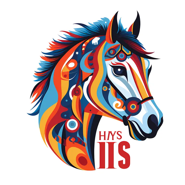 Colorful Horse Illustration