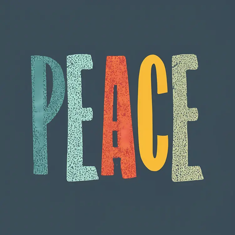 Colorful Peace Typography