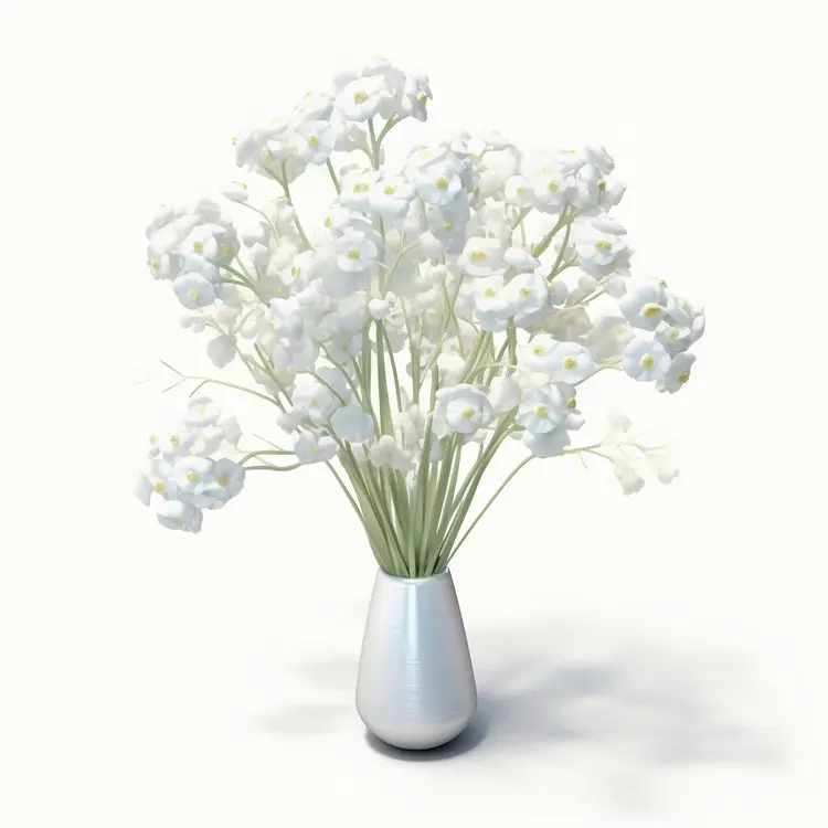 Beautiful White Flowers in a Vase for Home Decor