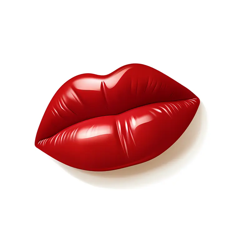 Glossy Red Lips Illustration