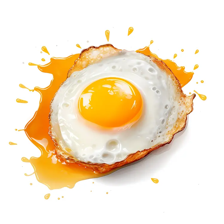 Realistic Fried Egg for Breakfast