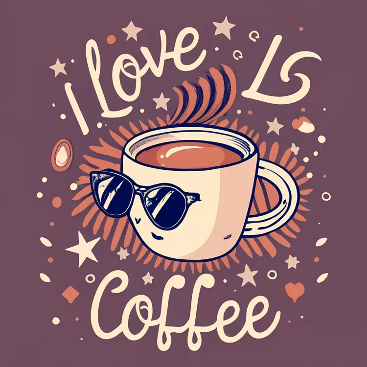 Adorable Coffee Cup with Sunglasses