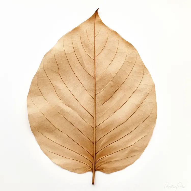 Dried Leaf with Visible Veins