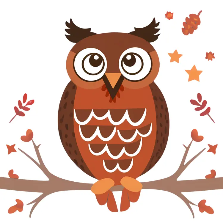 Simple Owl on Branch