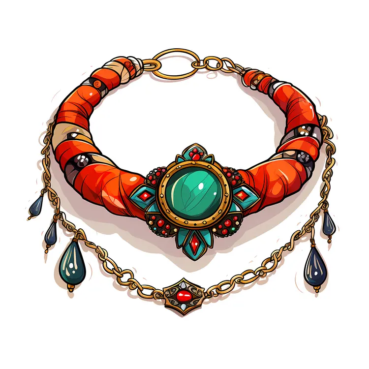 Vibrant Colorful Beaded Necklace with Pendant