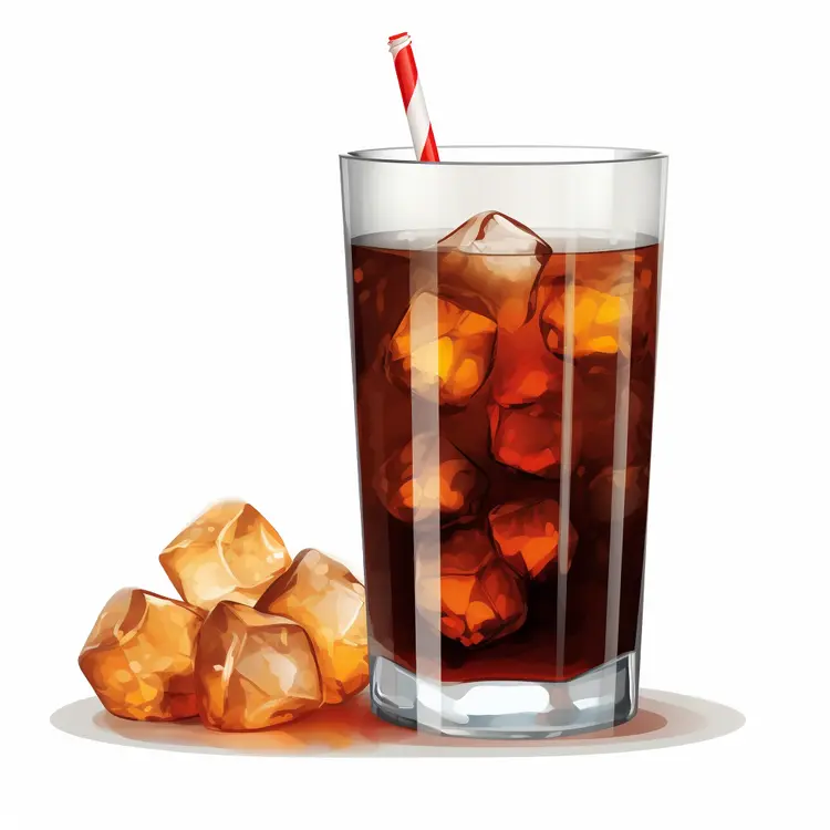 Refreshing Iced Coffee with Ice Cubes