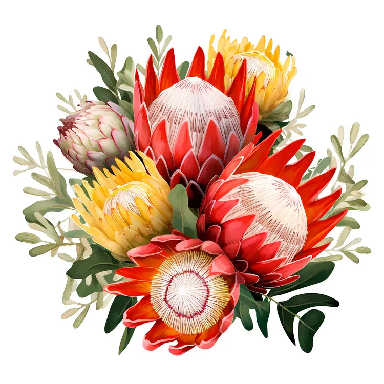 Vibrant Protea Flower Bouquet
