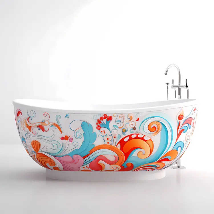 Colorful Artistic Bathtub