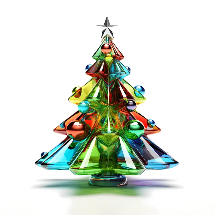 Colorful Glass Christmas Tree