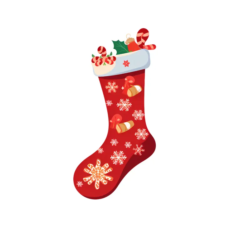 Red Christmas Stocking with Candy