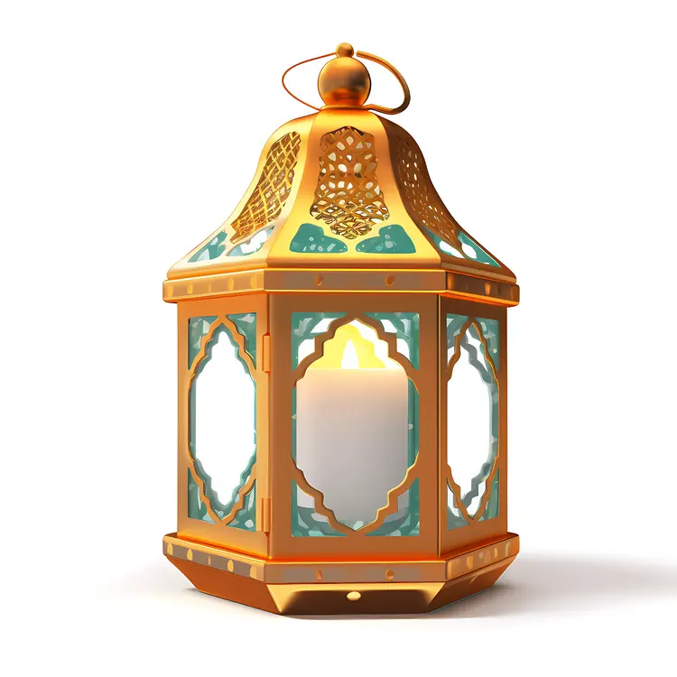Hexagonal Lantern with Candle