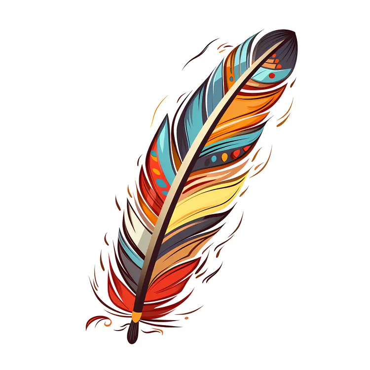 Colorful Feather Illustration