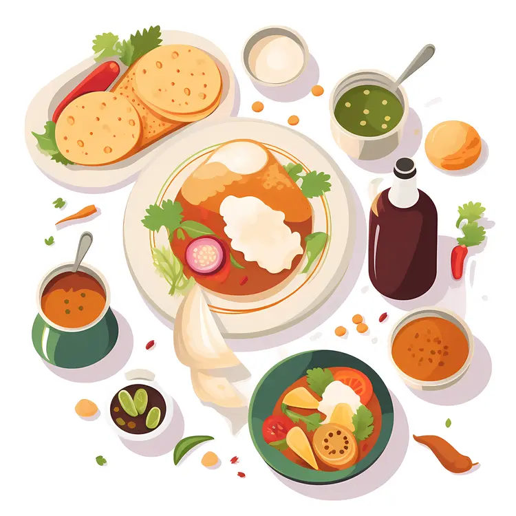 Indian Thali with a Variety of Flavors