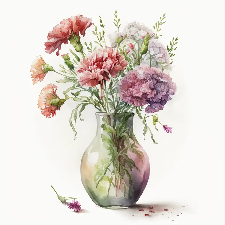 Beautiful Vase with Pastel Flowers