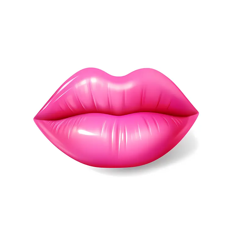 Glossy Pink Lips Illustration