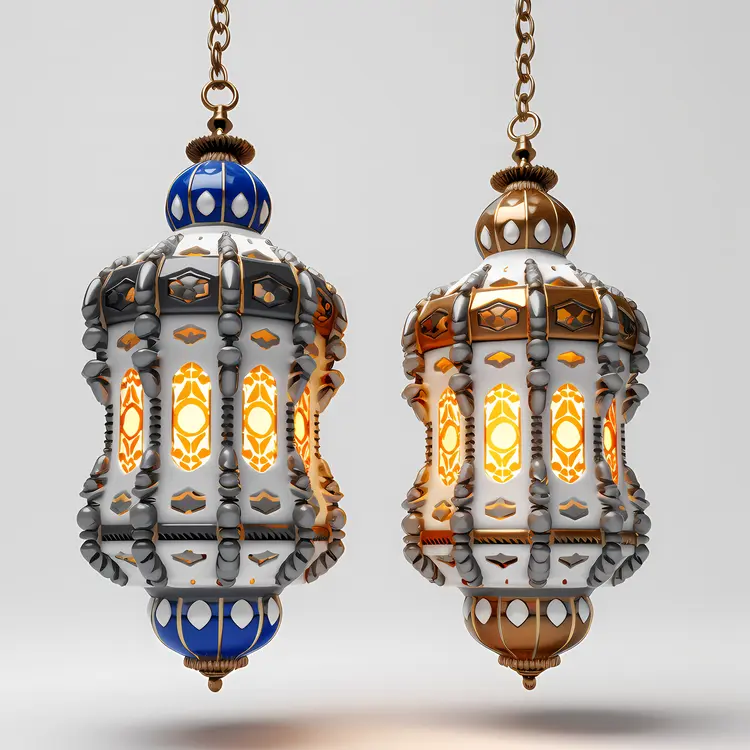Pair of Decorative Hanging Lanterns