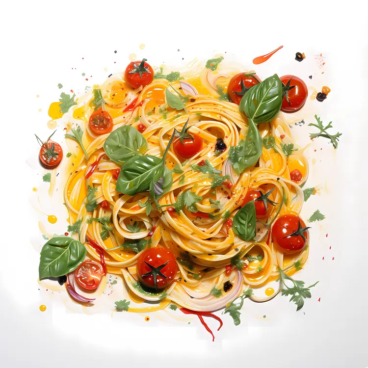 Fresh Spaghetti with Cherry Tomatoes and Herbs