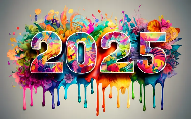 Artistic 2025 New Year Design