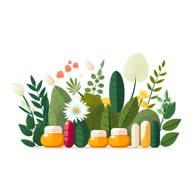 Herbal Jars with Natural Ingredients