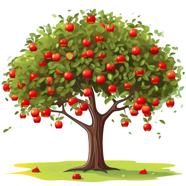Apple Tree with Bountiful Apples
