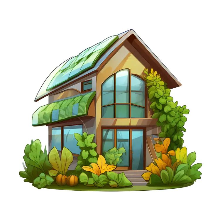 Eco-Friendly House with Greenery