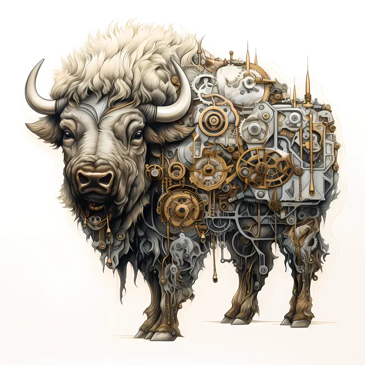 Mechanical Bison Illustration