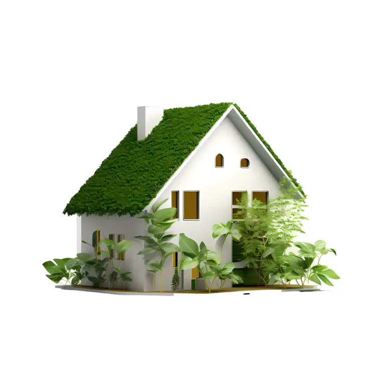 Eco-friendly House with Green Roof