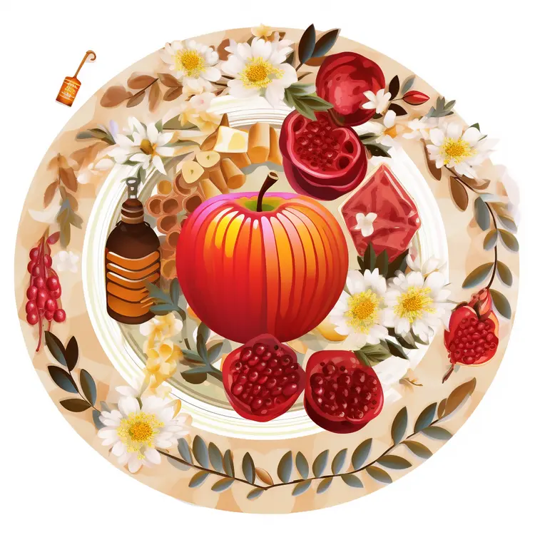 Apple and Honey for Rosh Hashanah Celebration