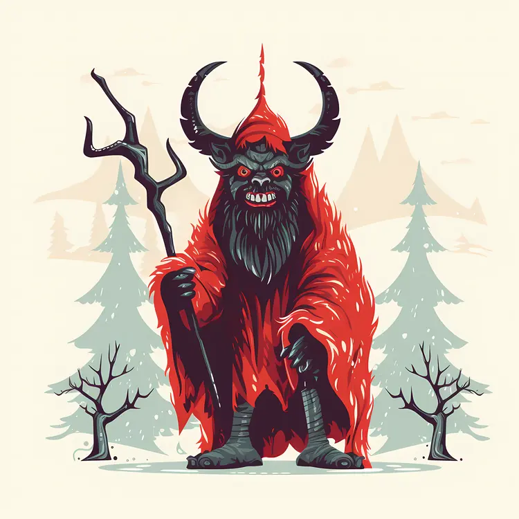 Horned Creature in a Forest