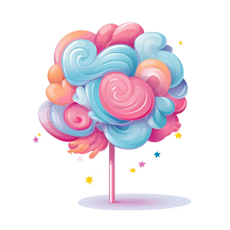 Colorful Cotton Candy Tree