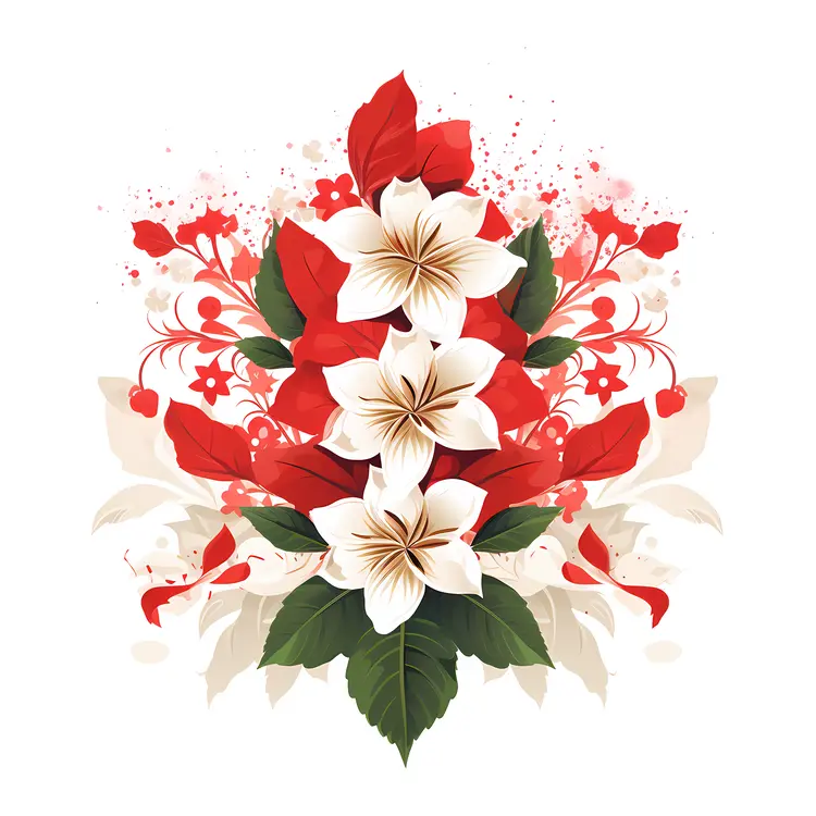 Charming Red and White Floral Display