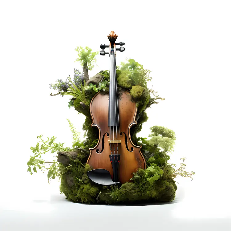 Violin with Nature Elements