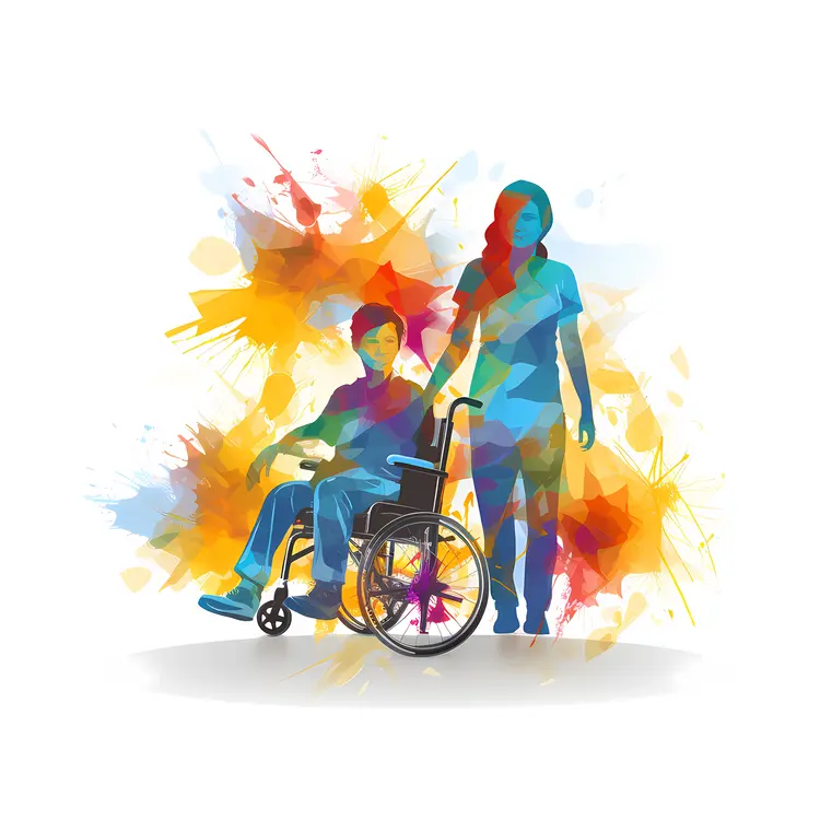 Person in Wheelchair with Companion