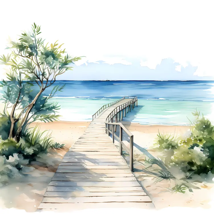 Serene Beach Path