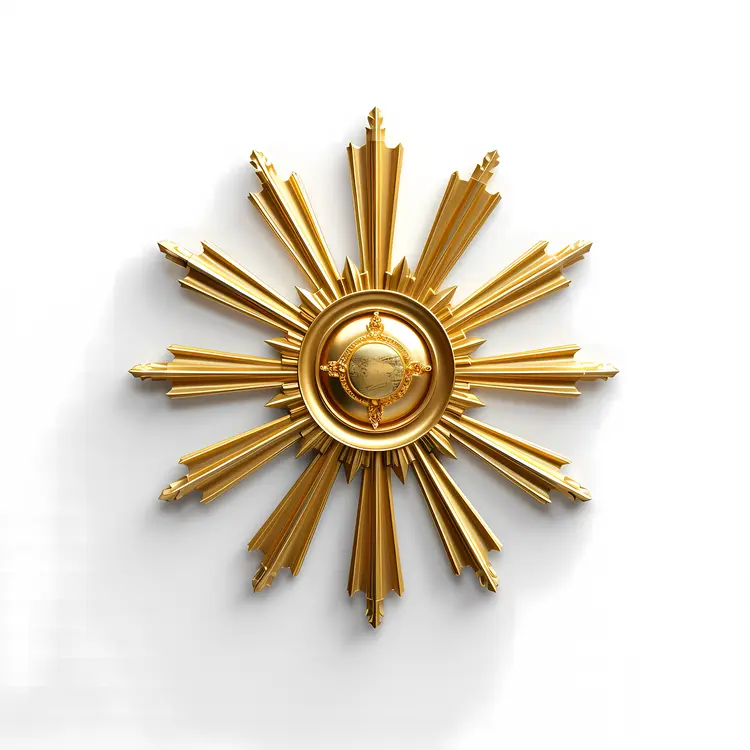 Wall-Mounted Golden Monstrance