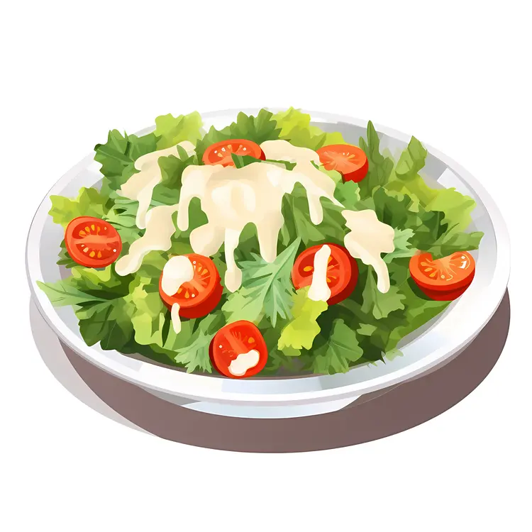 Fresh Salad with Creamy Dressing