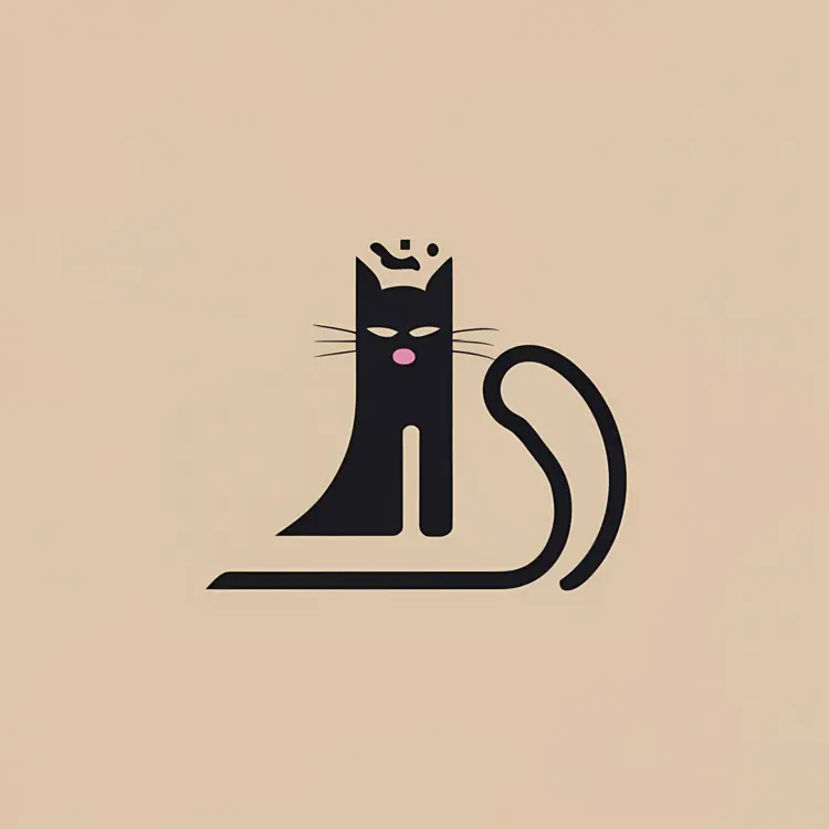 Black Cat with Crown
