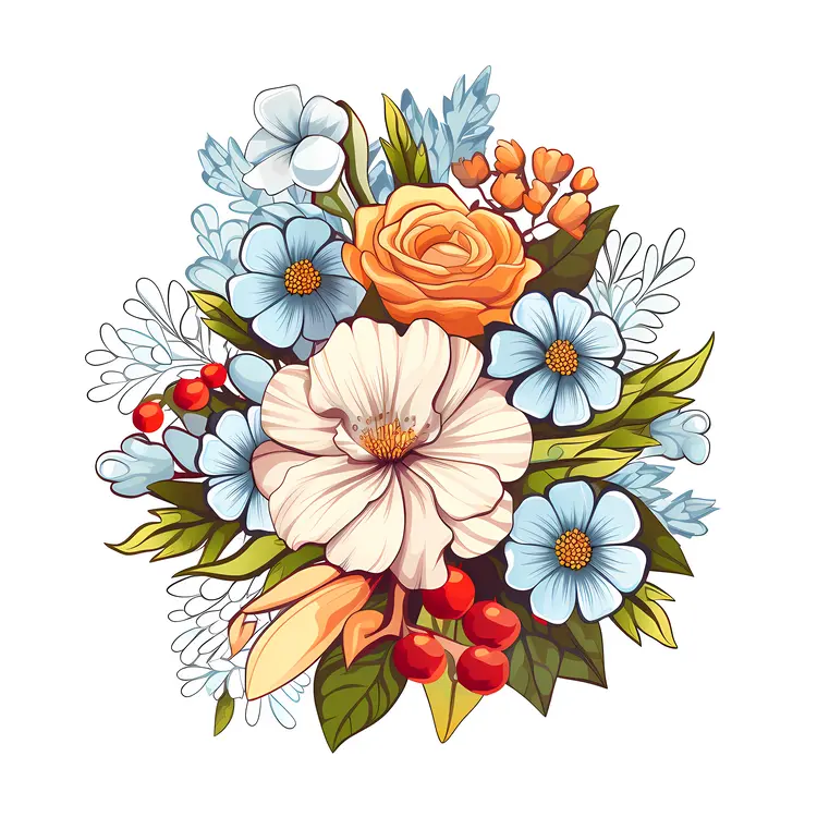 Vibrant Colorful Floral Arrangement