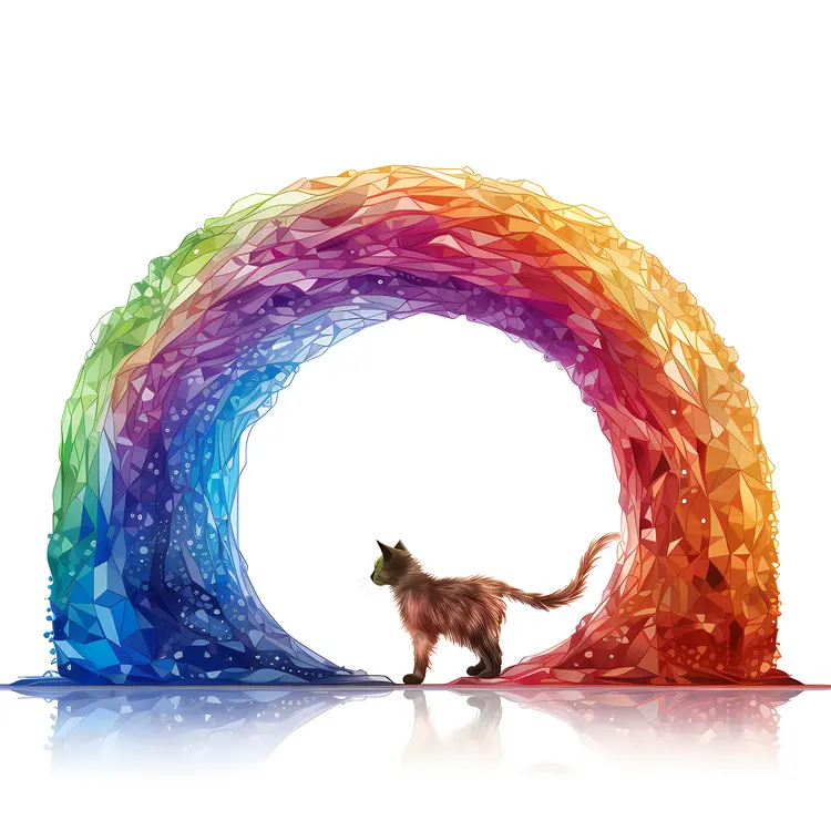 Rainbow Arch with Cat
