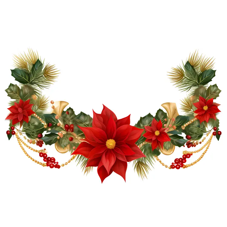 Beautiful Poinsettia Christmas Decoration