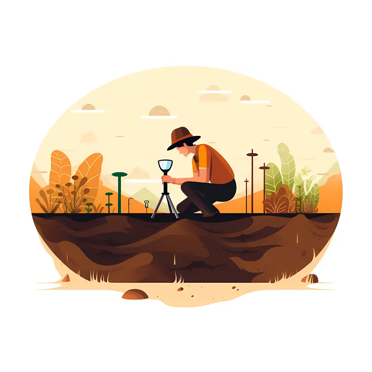 Scientist Conducting Soil Research