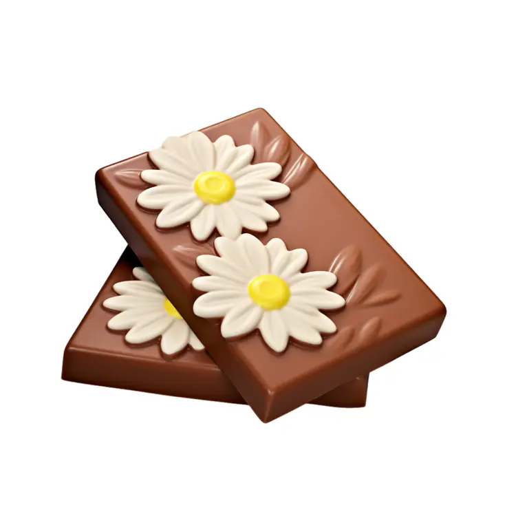 Chocolate Bar with Daisy Decorations