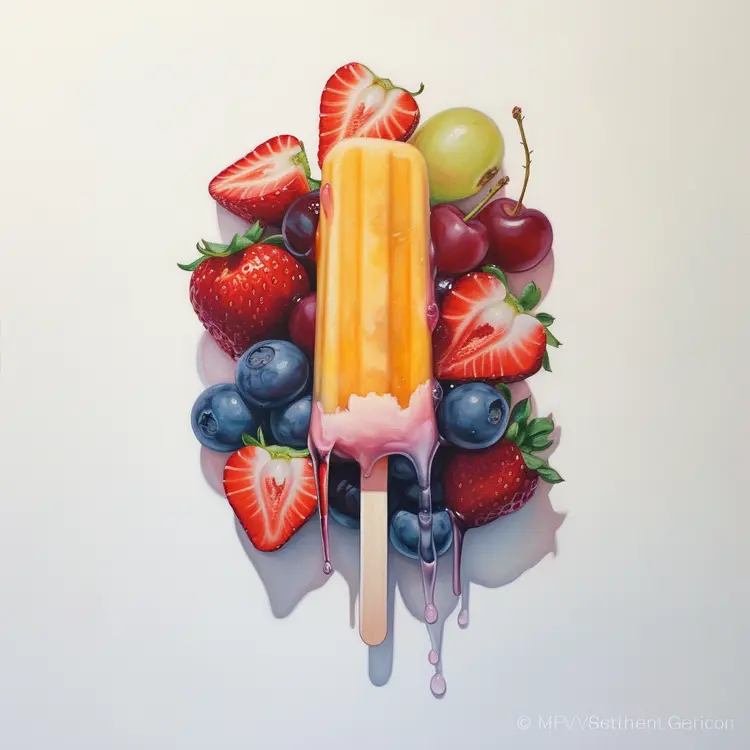 Fruit Popsicle with Berries
