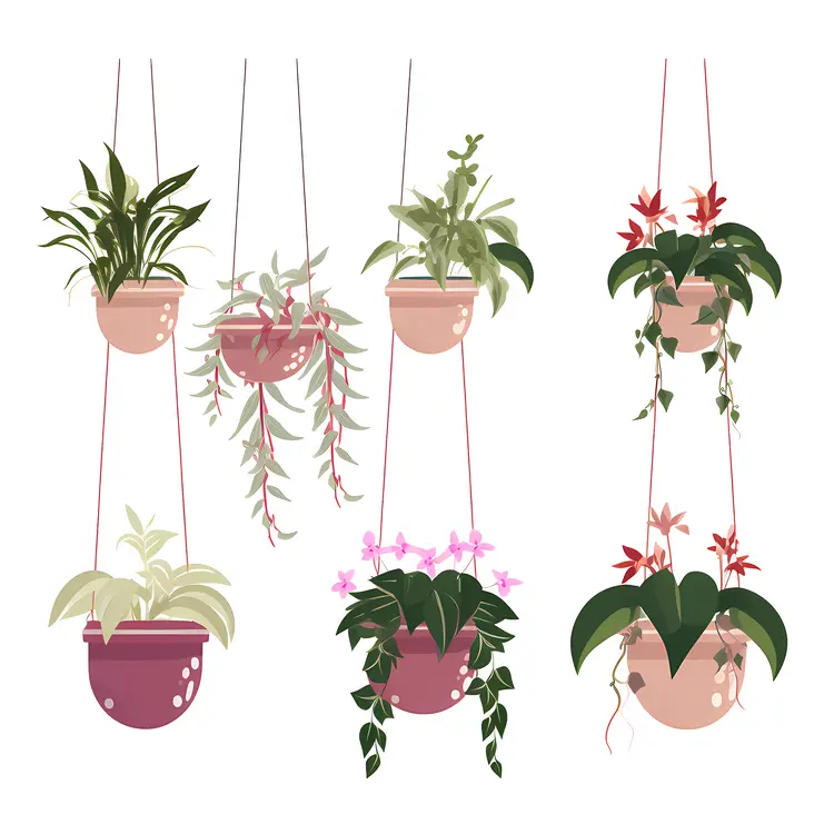 Beautiful Hanging Plants in Pots