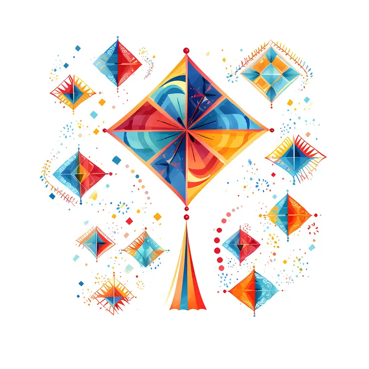 Multiple Colorful Kites in the Sky