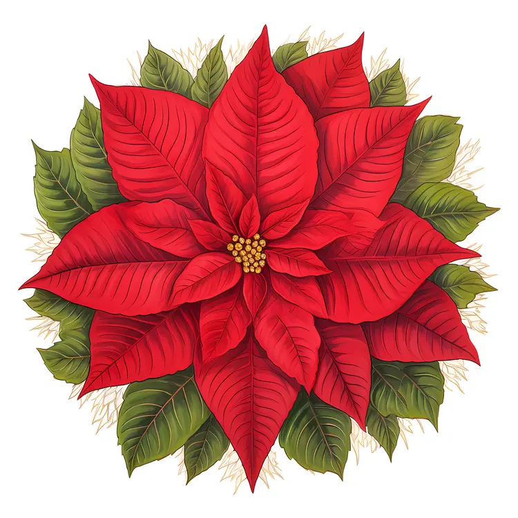 Beautiful Red Poinsettia for Christmas Decor