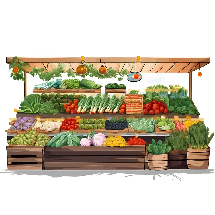 Fresh Vegetable Stand at the Market