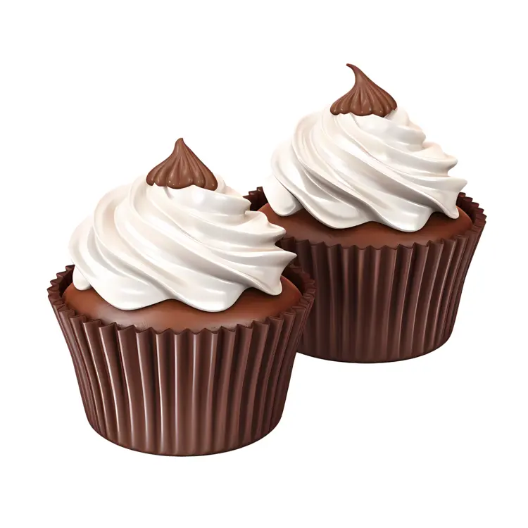 Cupcakes with Chocolate Topping