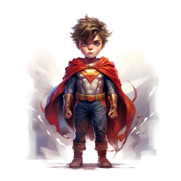 Determined Superhero Kid