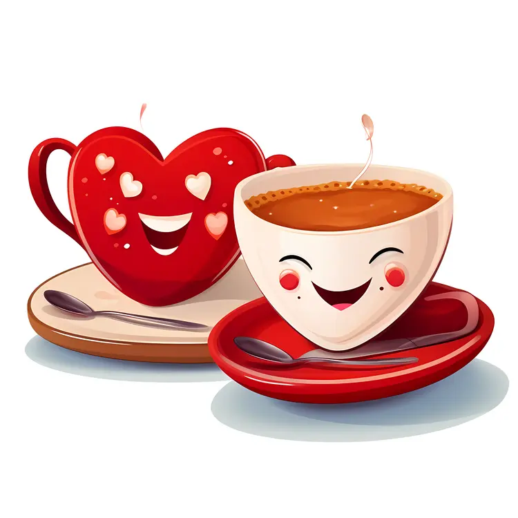 Lovely Heart Coffee Cups